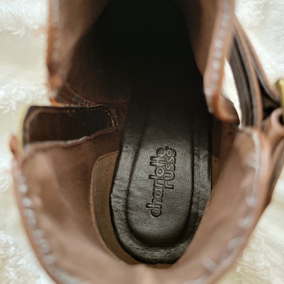 Charlotte Russe Dark Brown Low Heel Booties - Picture 6 of 11